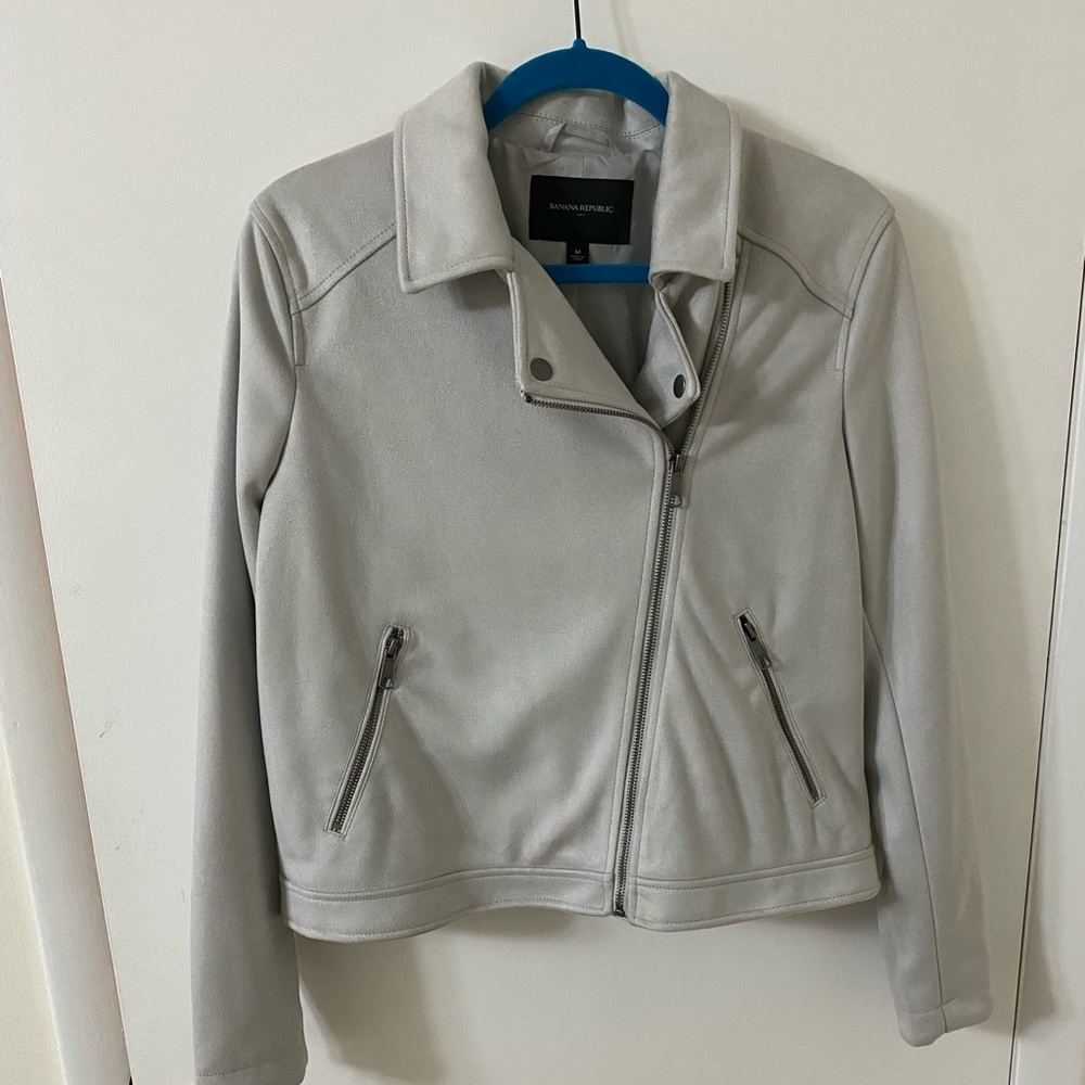 Grey Suede Banana Republic Jacket
